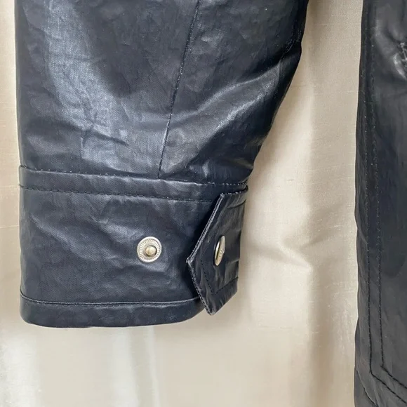 Free Ship. SAM hudson coat in NAVY white fur trim. - Picture 5 of 13